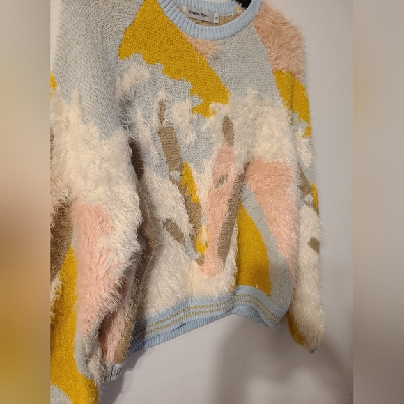 Genuine People Blue and Yellow Crew Neck Sweater - Picture 5 of 7